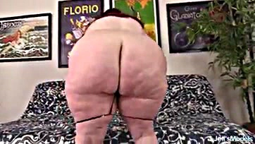 Fat girl masturbates, then gets brutally fucked hard