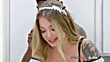 Maid gets BBC drilled, big tits involved