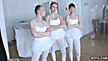 Perverted teacher coerces ballerinas into rough sex