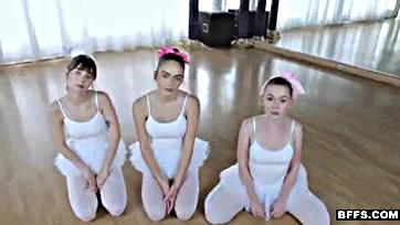 Perverted teacher coerces ballerinas into rough sex