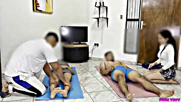 Perverted client gets wife's massage, NTR