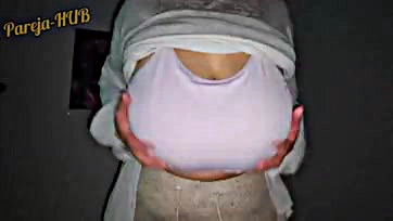 Neighbor shares video of massive breasts playing