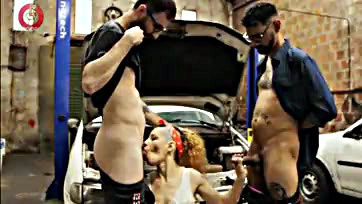 Argentine punk chick gets screwed by two dudes