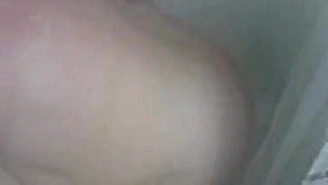 BBW gets cum-covered face in shower