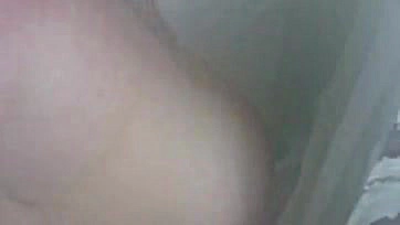 BBW gets cum-covered face in shower