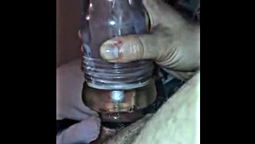 Man's massive cock gets jacked off with Fleshlight