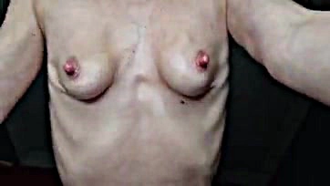 Milf's saggy tits and dirty talk during sex