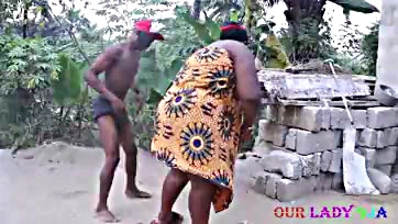 African woman gets hardcore BBC outdoor sex