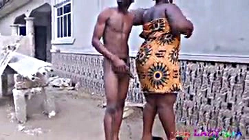 African woman gets hardcore BBC outdoor sex