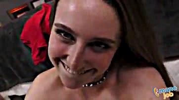 Laney Grey gets cum-covered face and mouth