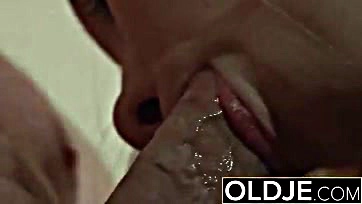 Young woman has rough sex and receives a cumshot