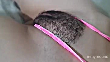 Young sister's hairy and wet camel toe tease