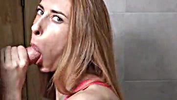 Nineteen-year-old strips, gets dicked for first time