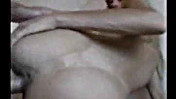 Blonde wife gets facial from photographer's massive cumshot