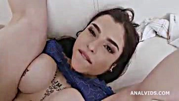 Nadja Lapiedra's intense anal sex and creampie swallowing