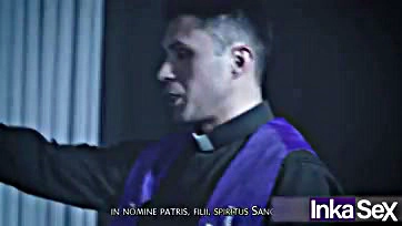 A priest blesses and ravishes a possessed teen's anus