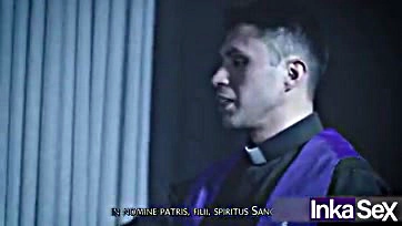 A priest blesses and ravishes a possessed teen's anus