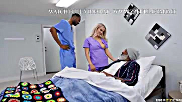 Nurse helps fat ass get thick anal sex