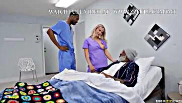 Nurse helps fat ass get thick anal sex