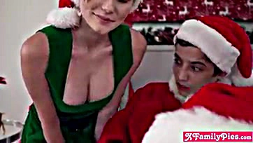 Teen girls crave cock for Christmas