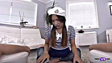 Asian sailor girl enjoys rough, explicit sex