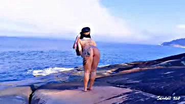 Amadora's public beach sex romp with a sex doll