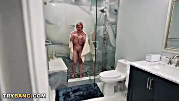 Stepmom Casca Akashova gets pounded in the shower