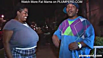 A black man has sex with a large woman