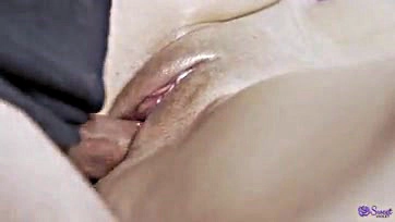 Teen girl has hardcore sex with creampie