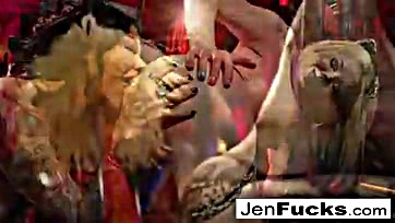 Jen performs anal enema on feline, gets messy