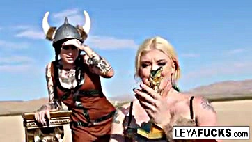 Leya's Viking booty gets an unexpected golden insertion