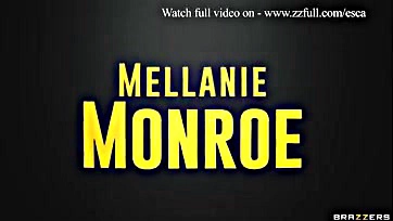 Sexy blonde Mellanie Monroe gets anal pounded by dude