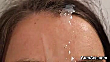 Girl swallows cum, gets facial in explicit scene