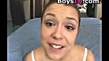 Teen gagged on multiple men's semen in a sex video