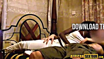 African milf gets throat-fucked and covered in cum