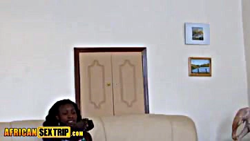 A white tourist ravishes a teen's ebony ass