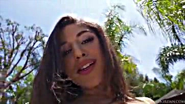 Abella Danger gets anal blasted in an outdoor setting