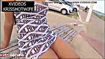 Hot wife films explicit scenes in transparent dress