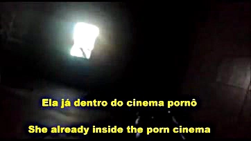 Marido left wife alone at porn cinema, got messy