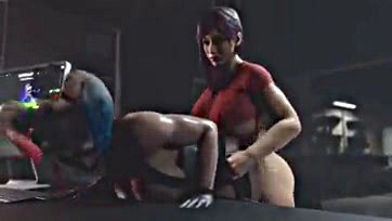 Futa Harley's massive ass and tits get ravaged