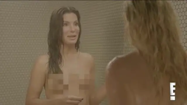 Sandra Bullock and Chelsea Lately in the shower