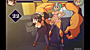 Filia gets gangbanged by Cerebella in a street fight