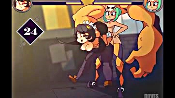 Filia gets gangbanged by Cerebella in a street fight