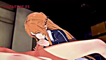 Asuna and Kirito engage in explicit sex acts