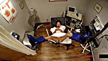 Sandra's gynecologist exam gets caught on spy cam, damn