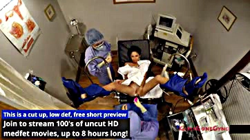 Sandra's gynecologist exam gets caught on spy cam, damn