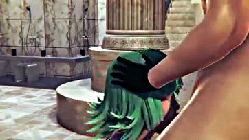 Tatsumaki gets a blow job and anal sex