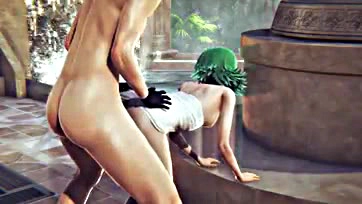 Tatsumaki gets a blow job and anal sex