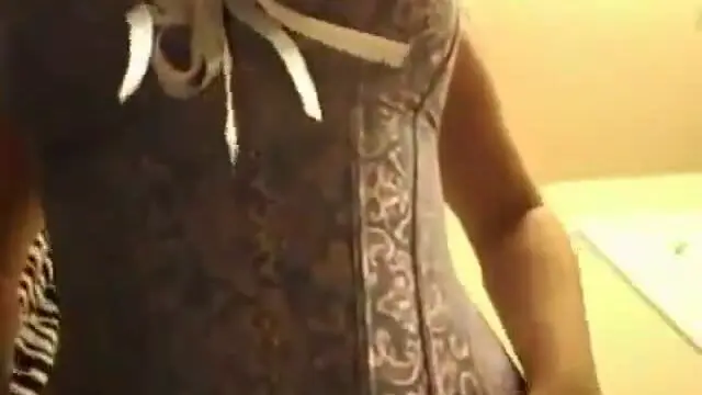 Big tits milf corset