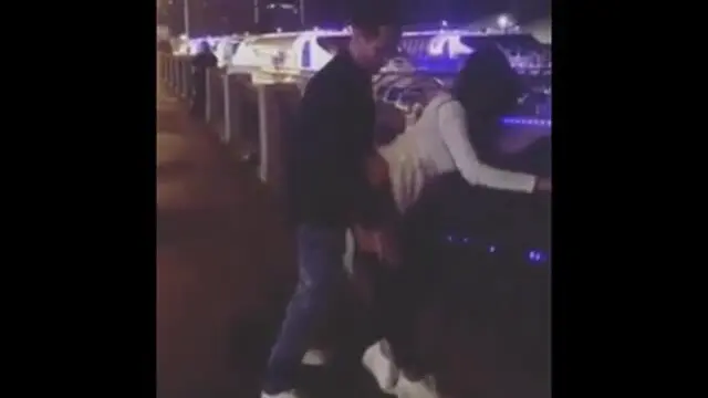 Russian couple fuck on the street